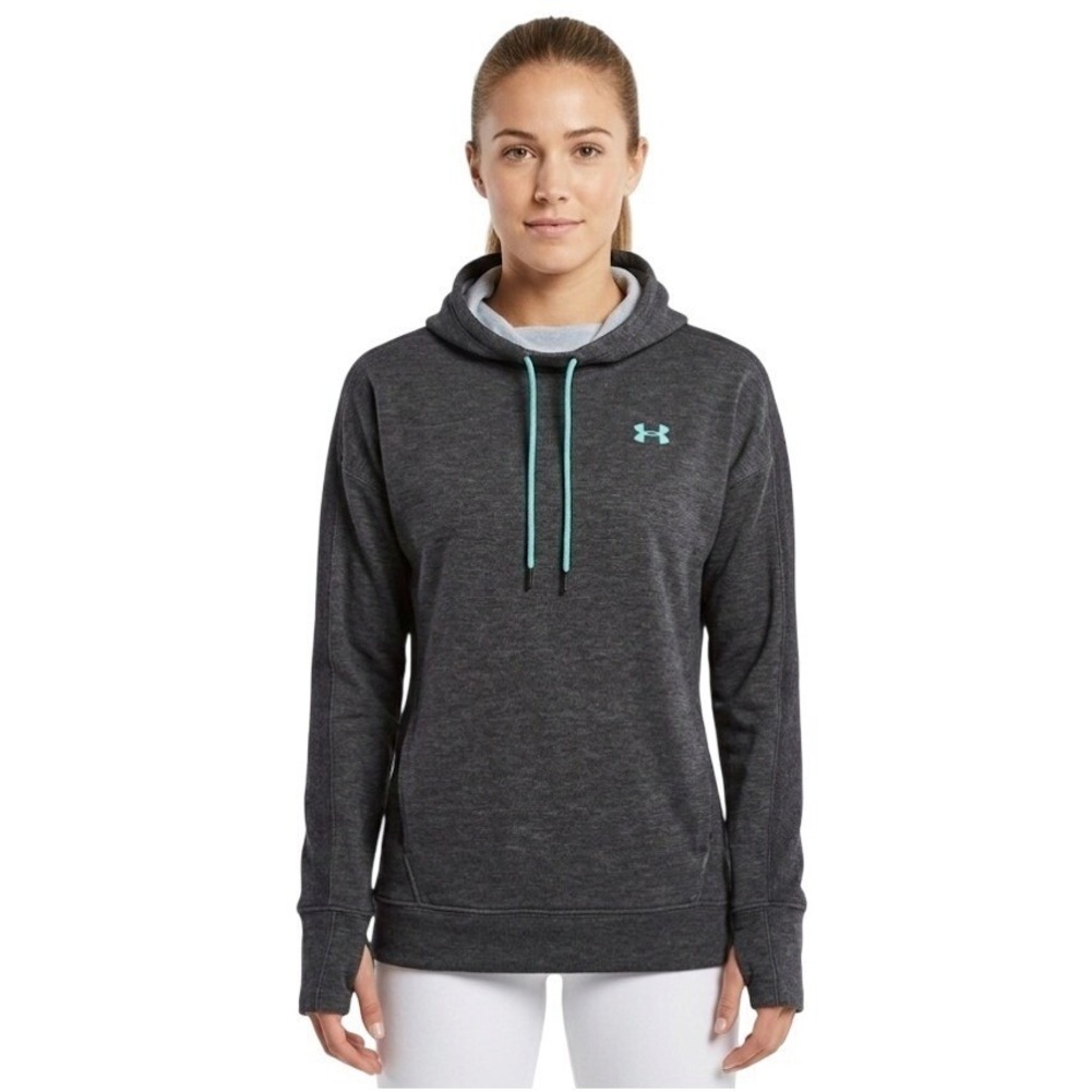 Under Armour Hoodie Mens M Gray Fleece Pullover Style 1305498 Athletic Sportwear